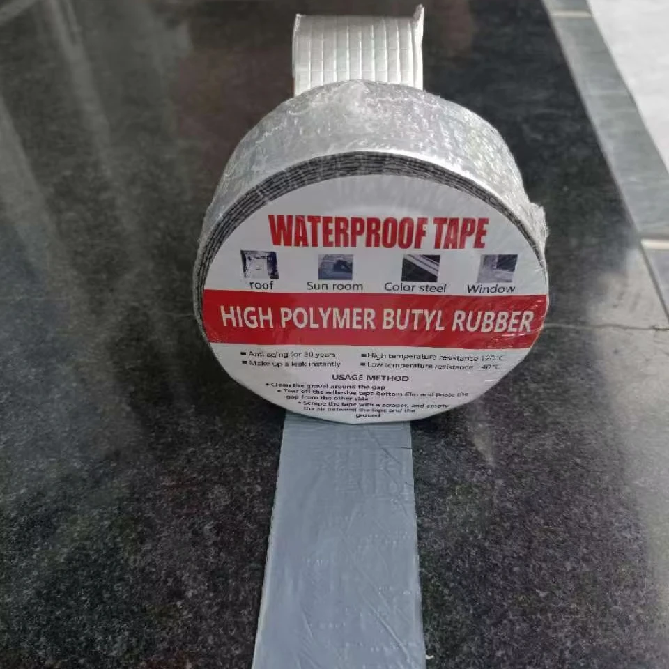 Manufacture Self Adhesive Leak Proof Butyl Sealant Mastic Rubber Sealing Tape For Roof wall Glass Room Leak Proof