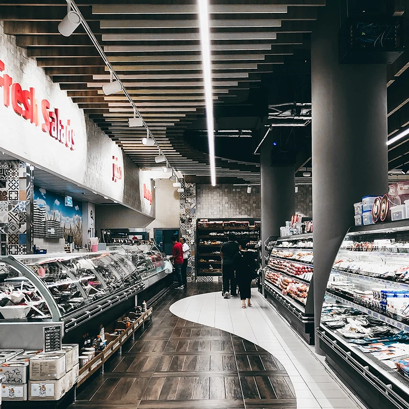 Aluminium Link-able Supermarket Suspended Recessed Hanging 28W 36W LED Linear Light