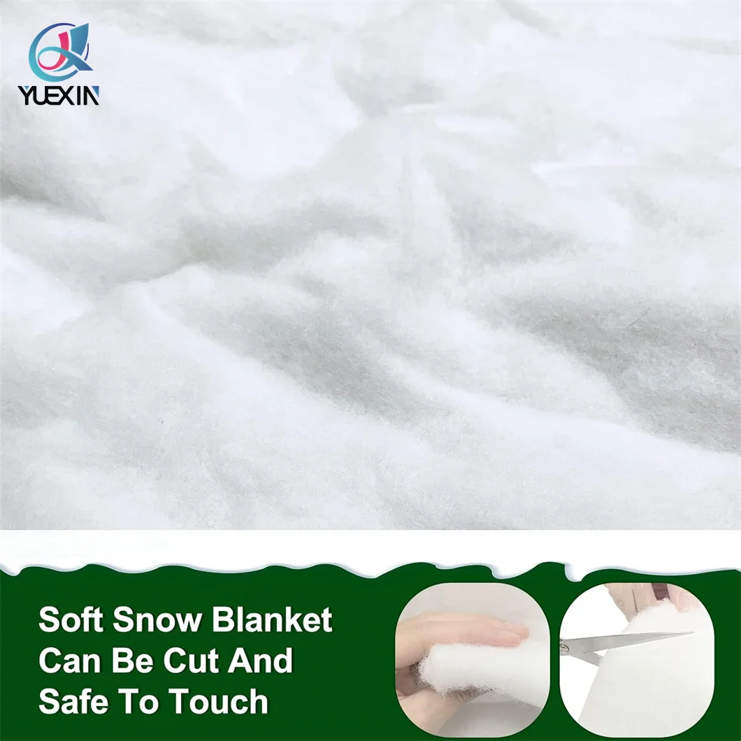 3 Pack 3 X 8FT Artificial Thickened Fluffy Snow Blanket for Christmas Village Trees and Craft Snowballs Decoration