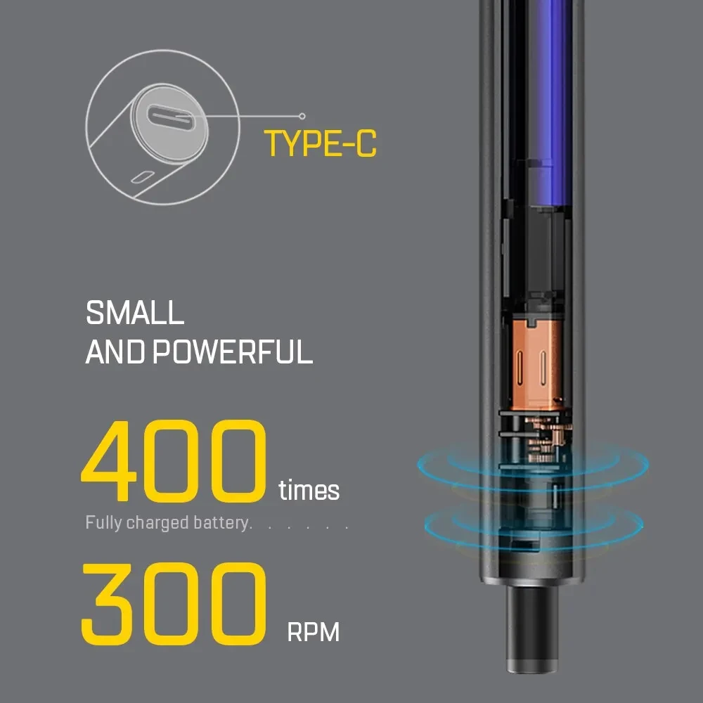 51 in 1 Electric Screwdriver Set Power Tool Kit Rechargeable Wireless Cordless Magnetic Bits for Repair Home Household