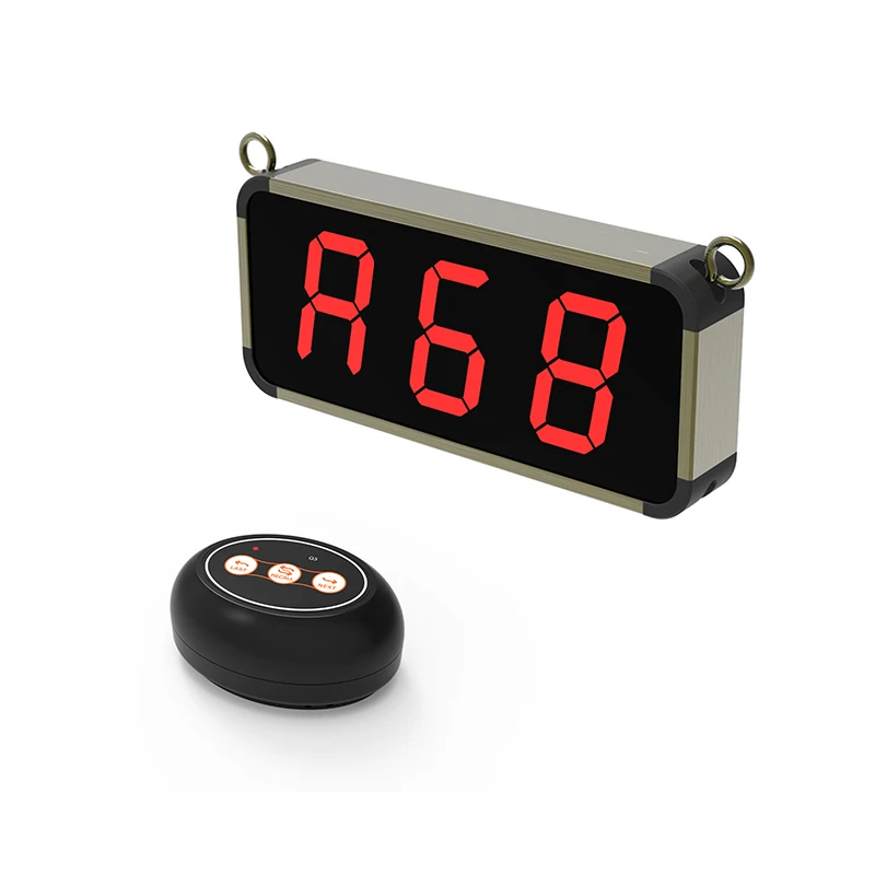 Queue Manage System 1 signal receiver show 3-digit number  1 Next Calling button Number Waiting Area for indicate customer