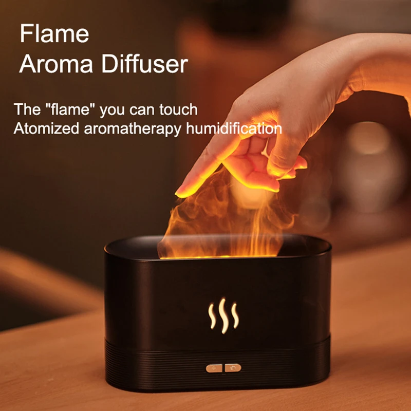 Flame Aroma Diffuser USB Oil Diffuser Steam Water Ultrasonic Cool Mist Mini Humidifier Air Purifier Air Humidifier