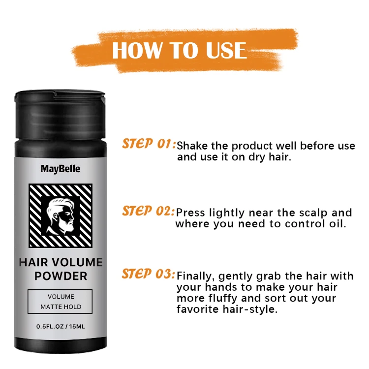 Customized Label Hair Volumizing Powder Wax Hair Fluffy Powder With Container Enhances Thickness Weightless Volumizing Powder
