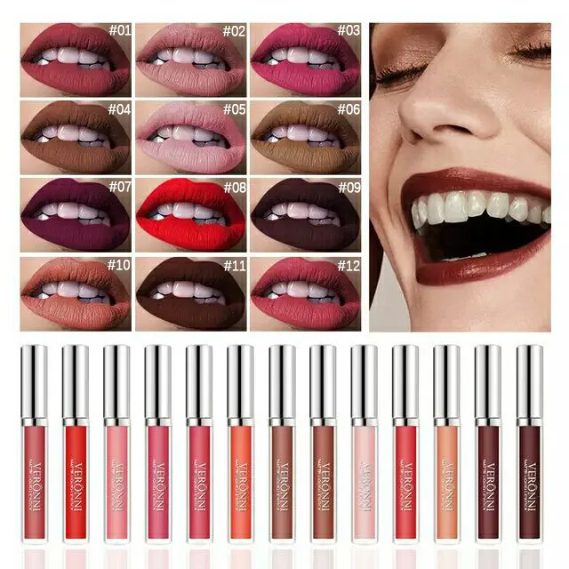 
New Design Fashions Custom Logo Vegan Cosmetics Waterproof Private Label Liquid Matte Lipstick Vendor Lip Gloss 