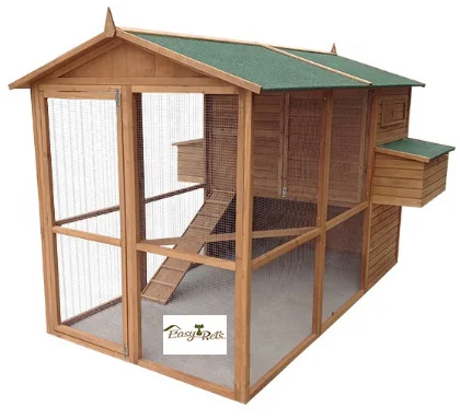 Fir Wood asphalt roof pet cages house hen cock duck nesting boxes waterproof felt Hot Sell Large Run Outdoor Wooden Chicken Coop