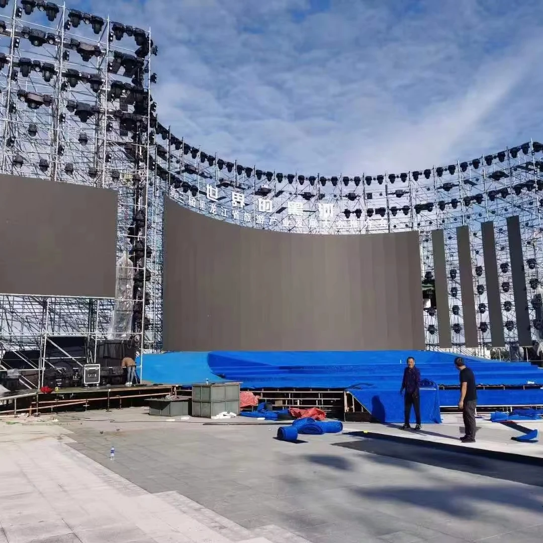 factory direct curved 500*1000 led video panel curved 500*500 indoor outdoor p2.6 led video wall stage rental screen