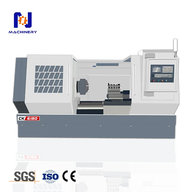 GSK CNC CK6180 Flat  Bed CNC lathe Machine manual chuck High quality Factory direct