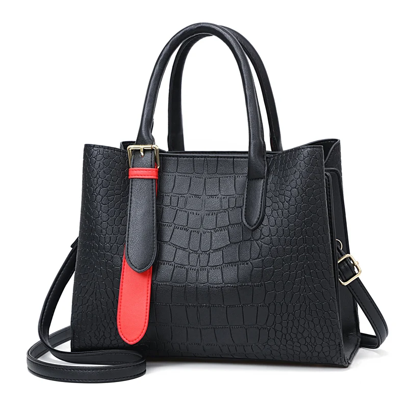 Factory wholesale new commuting good quality women tote handbags crocodile grain casual shoulder bag cross body bag haute custom