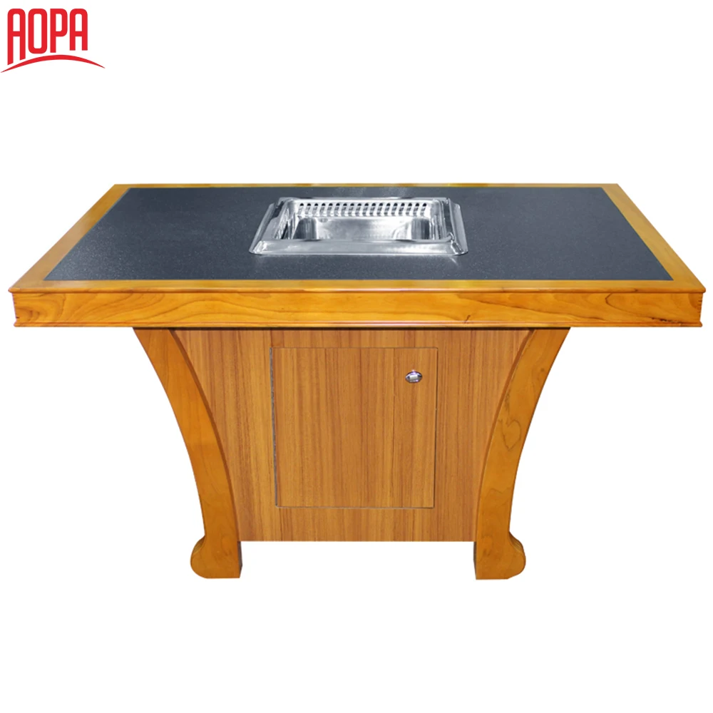 AOPA Factory No Need Lay Pipes Physical Filtration Smokeless Steamboat Hot Pot Table