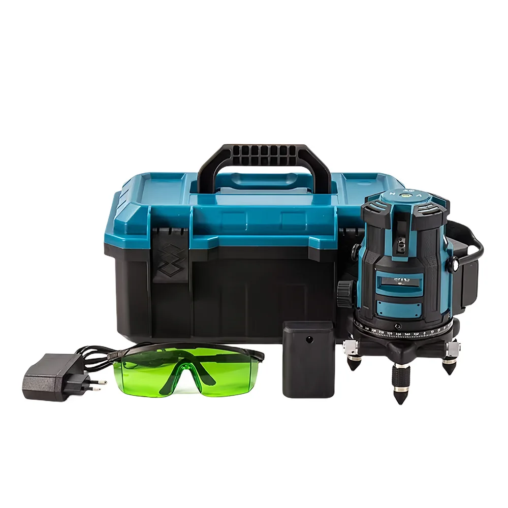 green laser 5 lines laser level 360 degree rotary Self leveling cross laser level line
