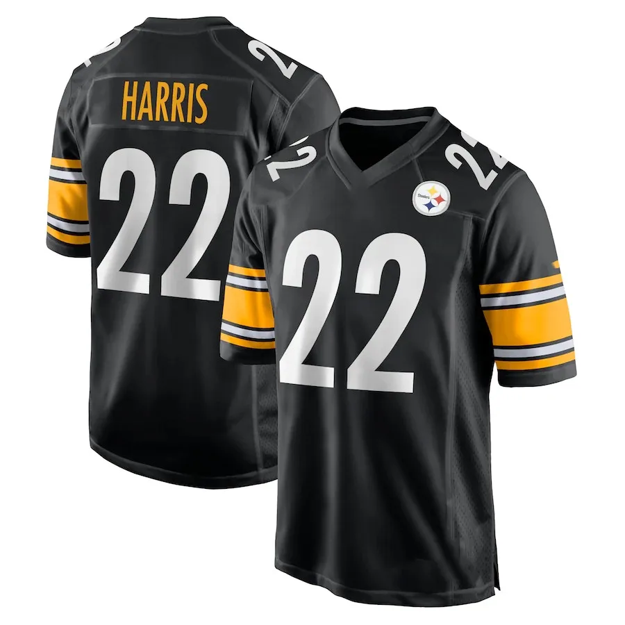 
2021 New Style Wholesale China Pittsburgh Stitched American Football Jerseys Custom Steeler Team 22 Najee Harris 