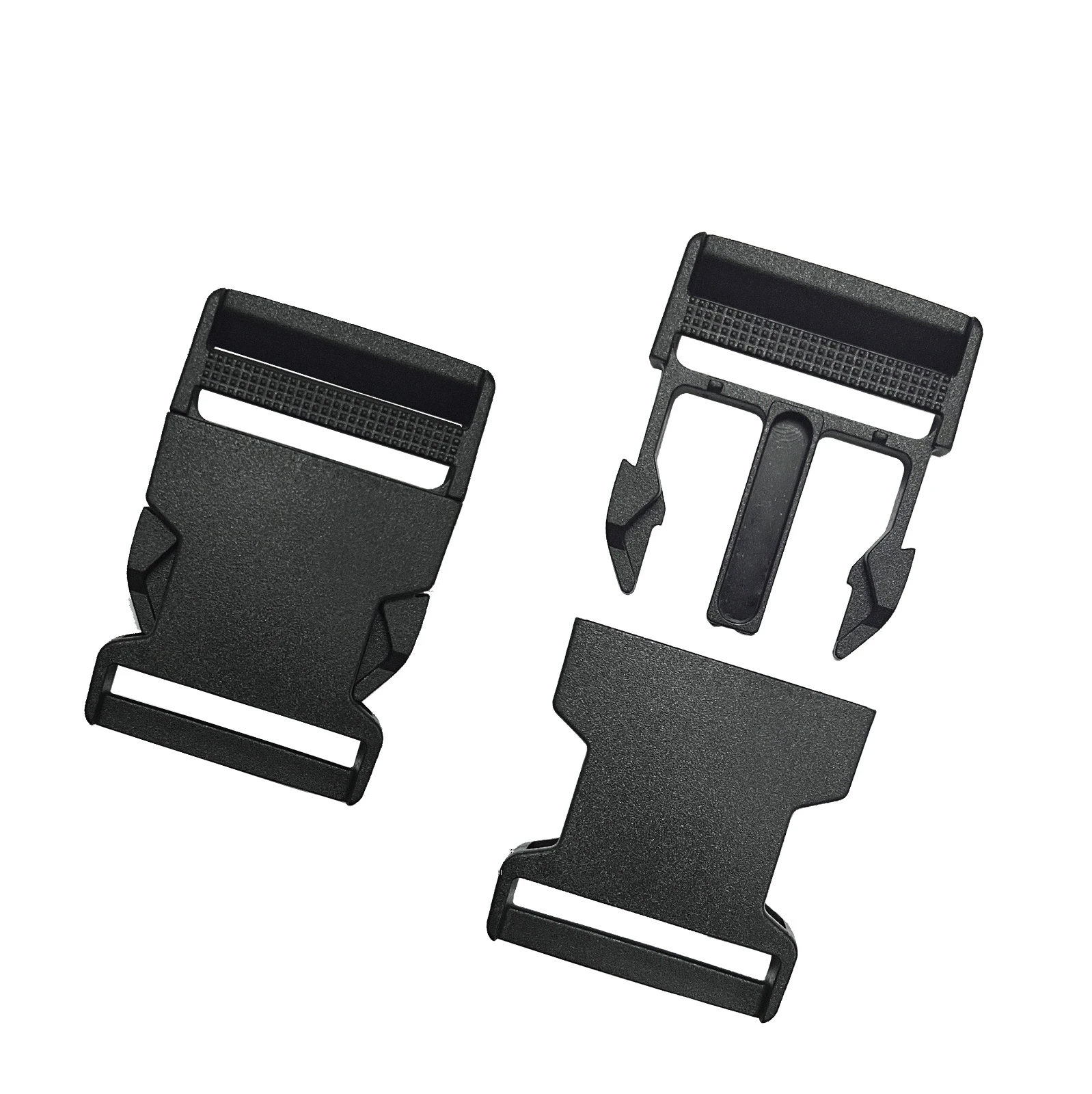 38mm Luggage Backpack Band Quick Release Contoured Side Buckles Hard Plastic Black Custom Logo Lanyard Accessories plastic strap