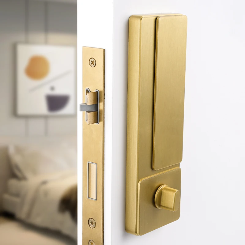 Smart Interior Door Handle New Brass Bedroom Gold Door Handle Copper Door Lock