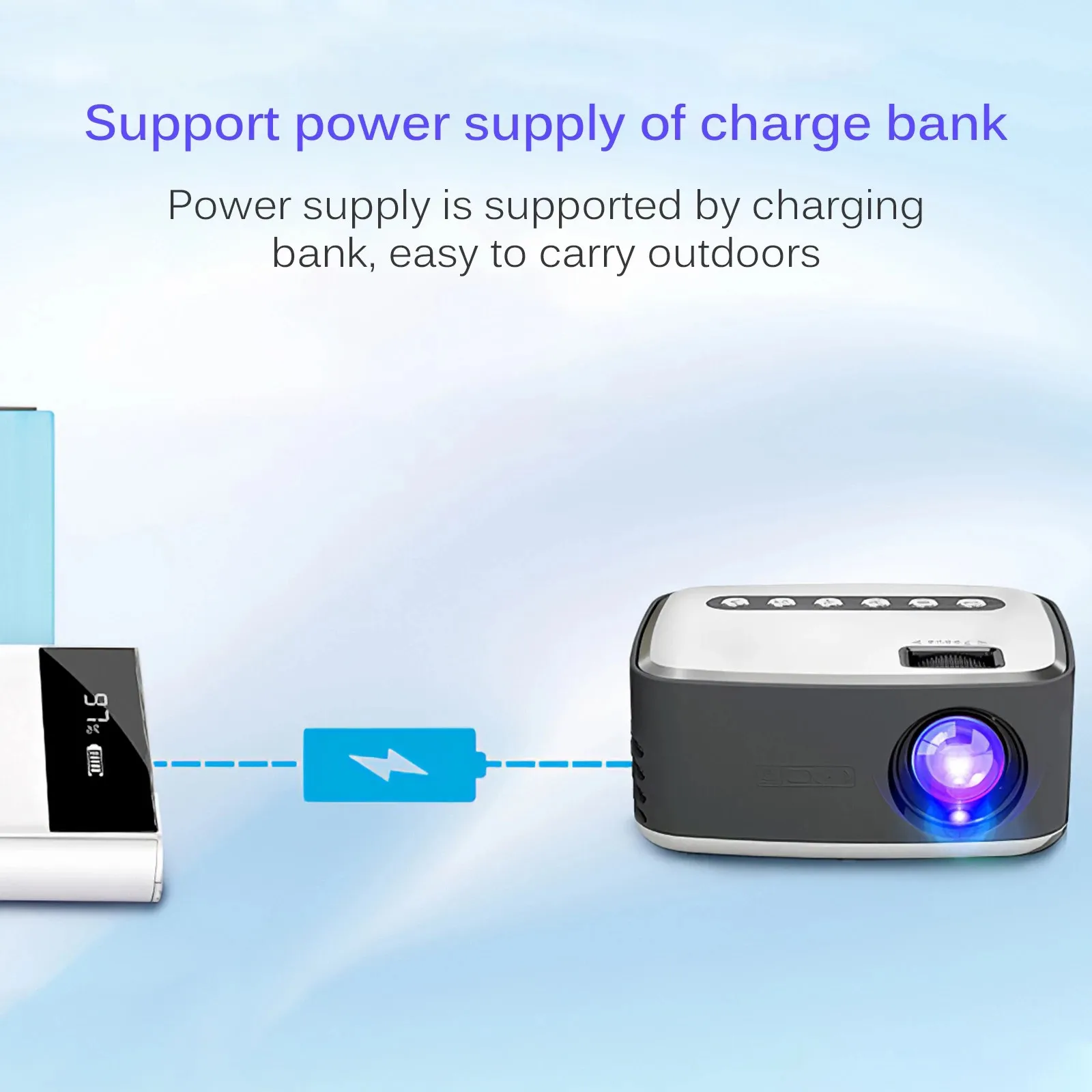 Spot T20 mini projector home HD 1080P portable micro led mobile phone screen home projector spot