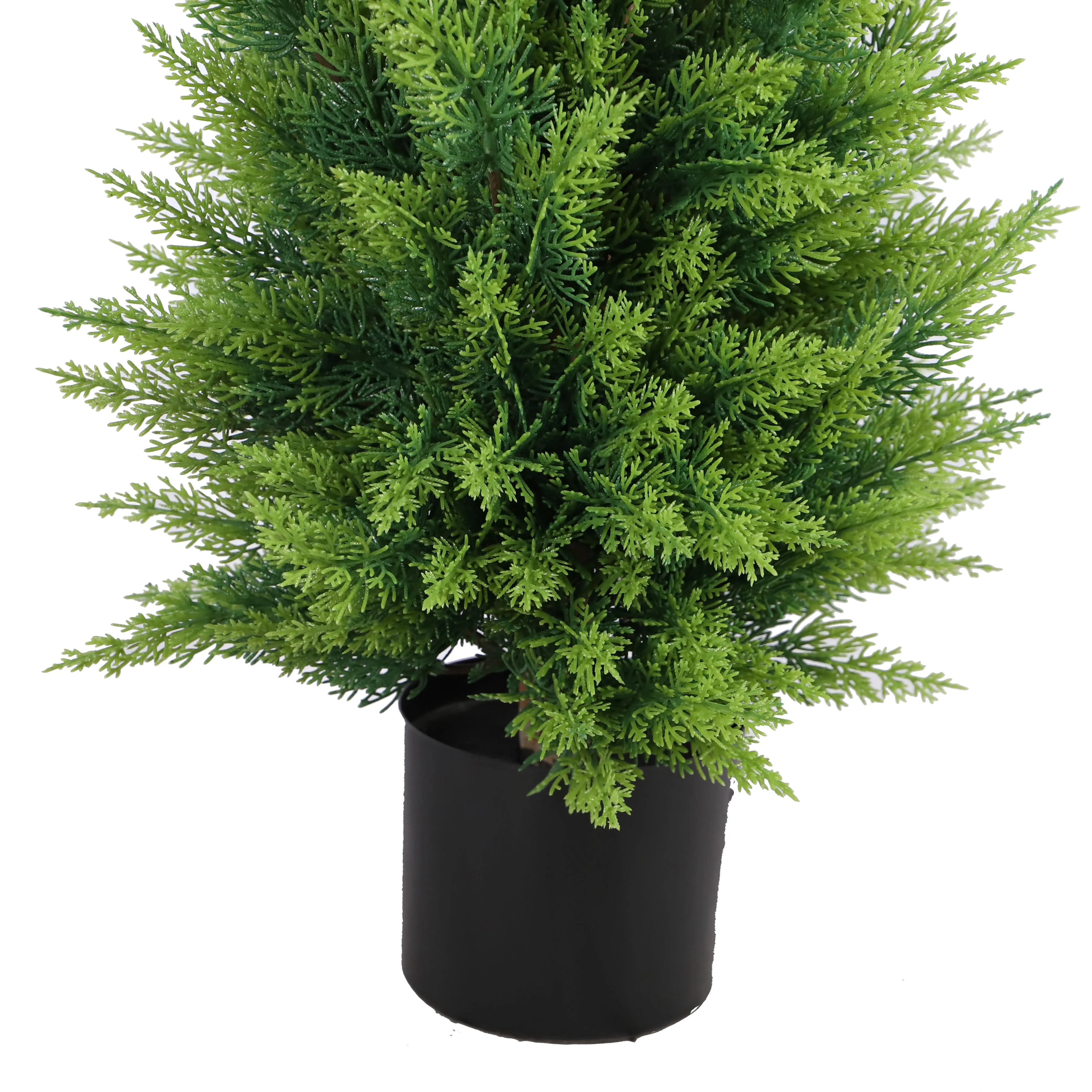 Decorative Dense Durable Natural 120cm Green Christmas Tree Artificial Cedar Topiary Plant for Outdoor Front Porch