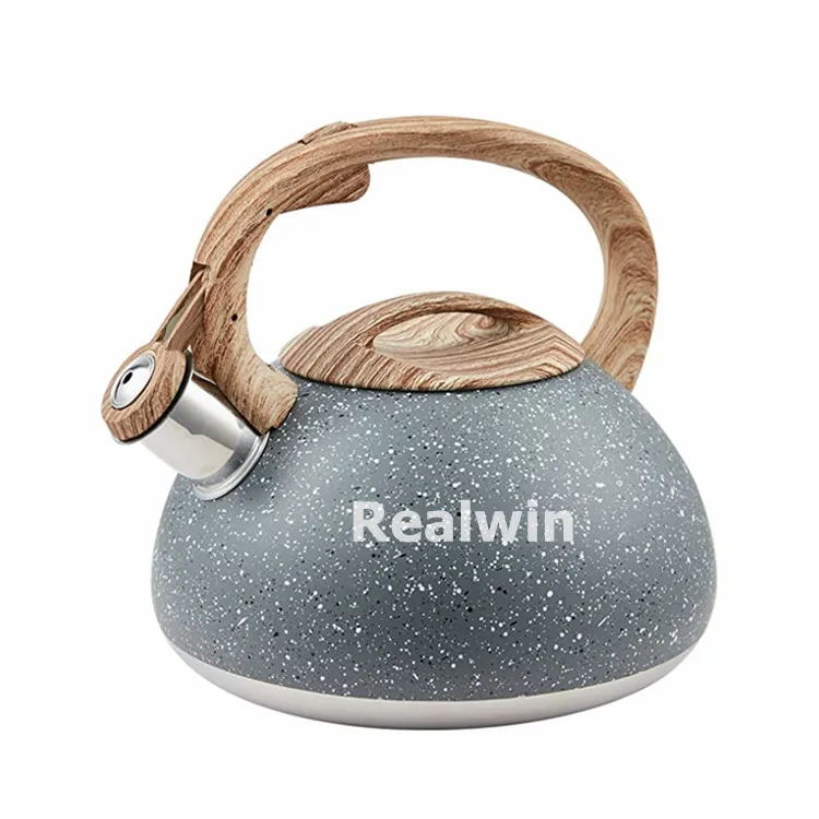 3L Stainless Steel Whistling Tea Kettle Stovetops Enamel Food Grade Tea Pot With Heat-Proof Handle For Gas Induction Cookers