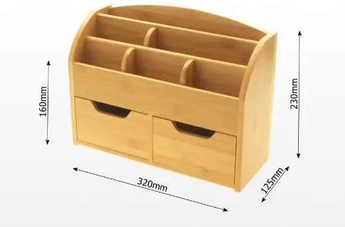 
Bamboo Wall Mounted Letter Holder Key Rack 