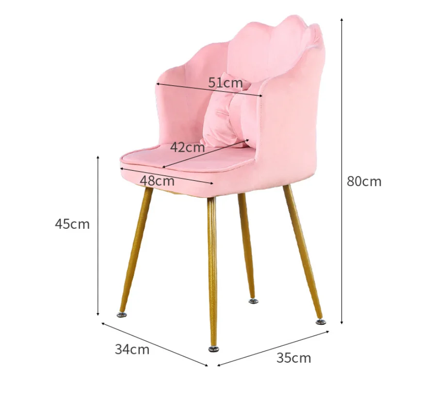 Cheap chair luxury nordic furniture home chair gloden chrome plating chair for small space