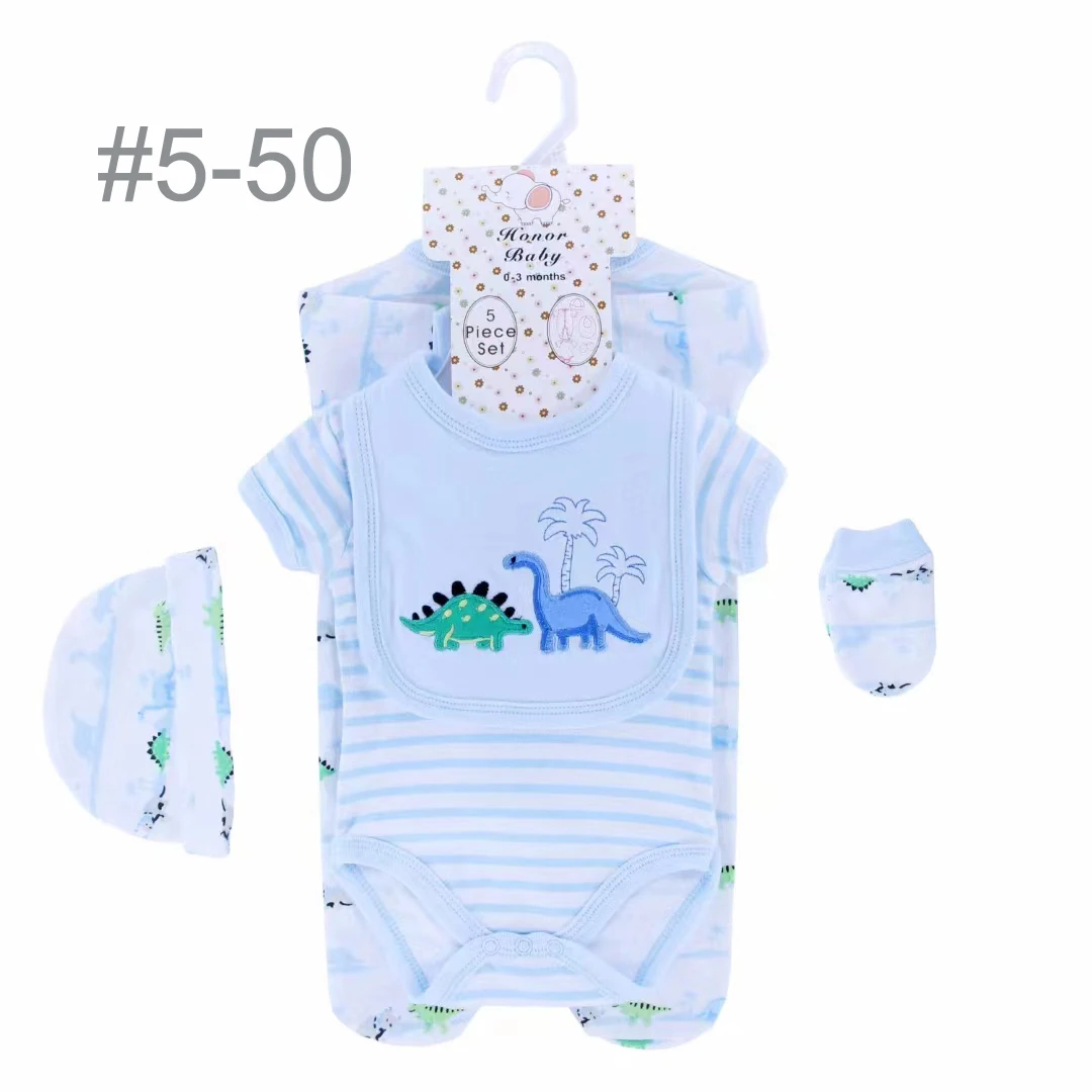 2024 Wholesales Baby boys girls summer clothing sets Short sleeve newborn baby clothes sets new born baby birthday gift sets