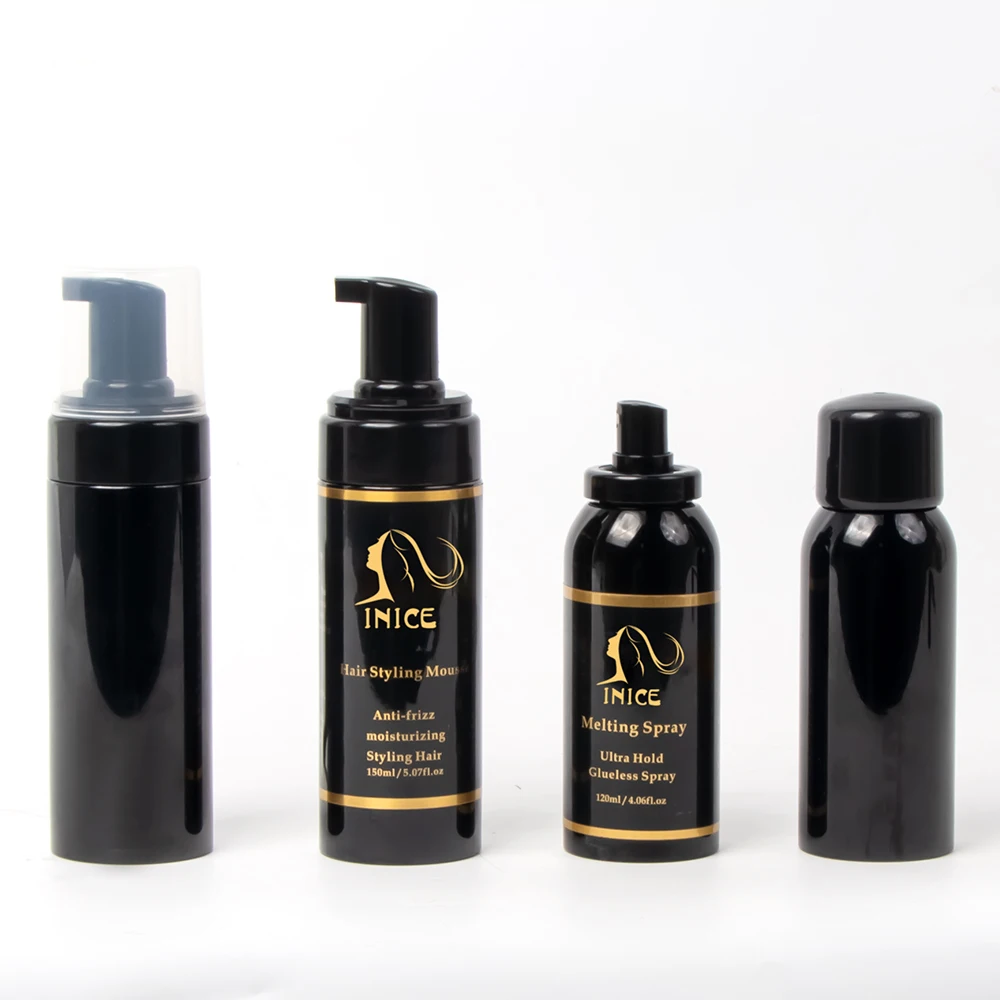 custom lace melt spray waterproof New arrivals private label Aerosol tank strong hold wig melting spray adhesive hair glue spray