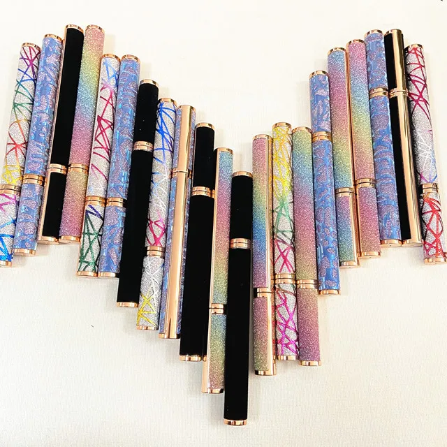Glue Eyeliner Eyelash glue pen rose gold colored adhesive eyeliner glue pen clear diamond lashglue pen eyeliner
