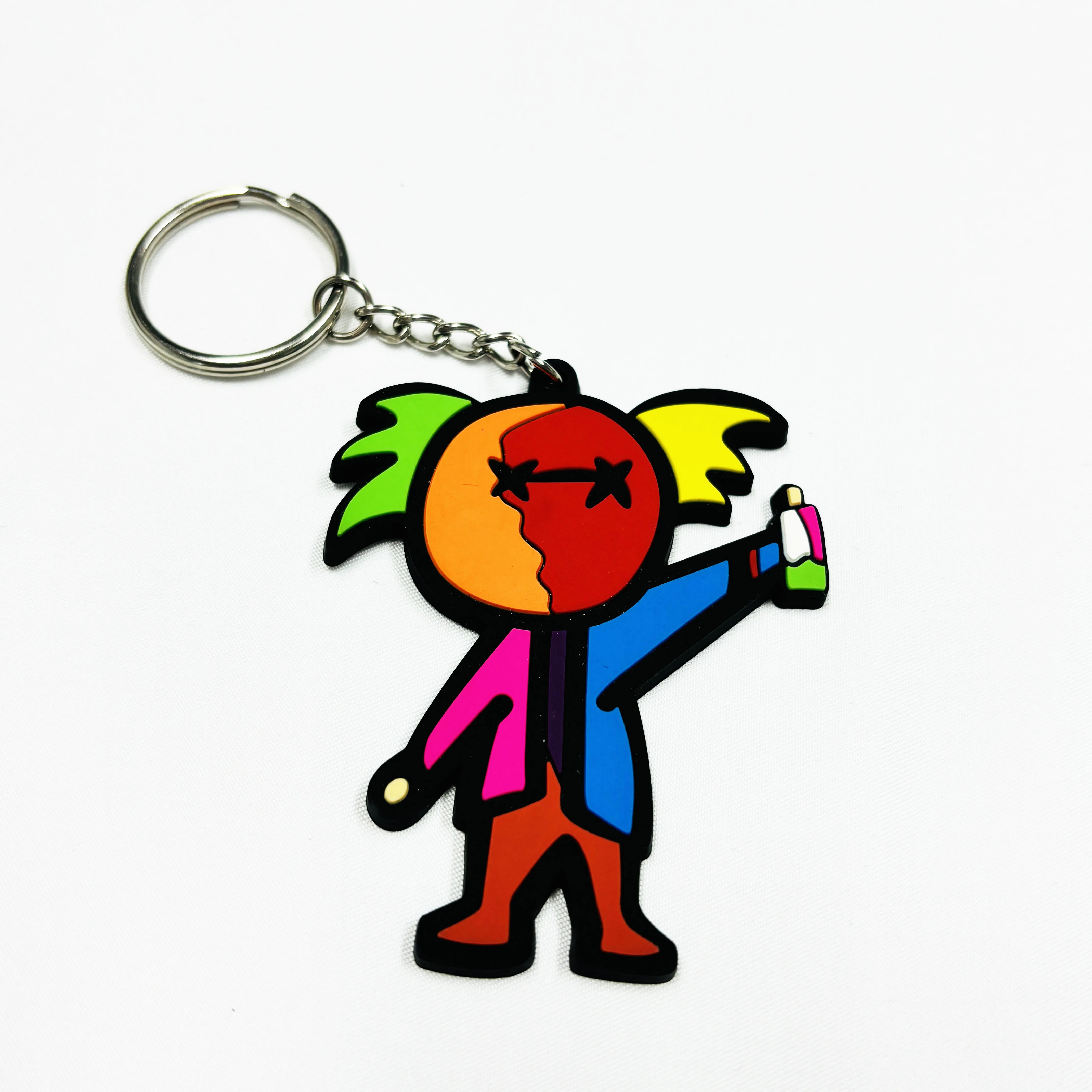 Custom Logo Embossed  Rubber Soft PVC 3D 2D Print Promotional Key chains Keyring Personalized  PVC Key Chains