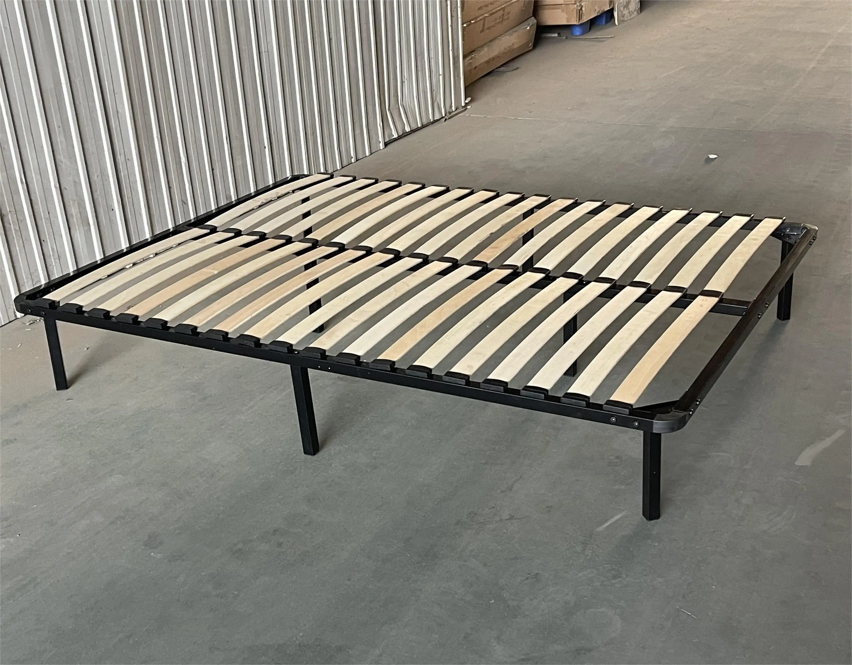 Luoyang Factory Direct Slatted Single Commercial KD Structure Modern Twin Platform Metal Bed Frame