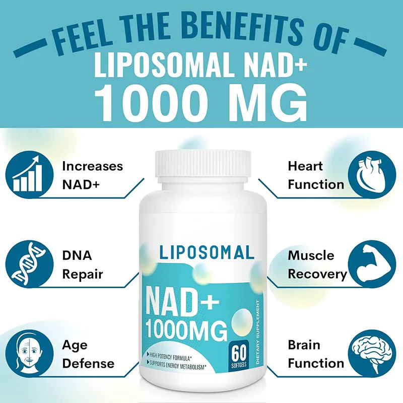 Индивидуальные таблетки NAD plus Nicotinamide Adenine Dinucleotide 1000 мг чистый Nad + порошок softgels для поддержки клеточной энергии