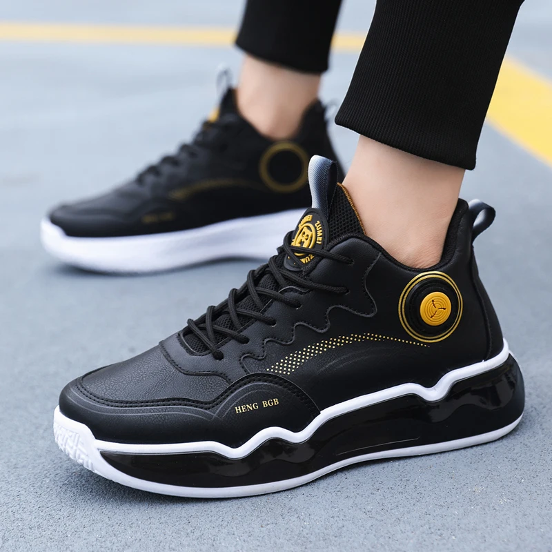 Sports Shoes Basketball Custom Logo Fashion Thick Sole Men Height Increasing Shoes