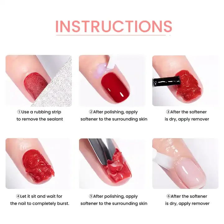 Popular Nail Care Harmless 15ml Magic Nail Polish Remover Gel Set OEM Private Label Magic Gel Polish Remover