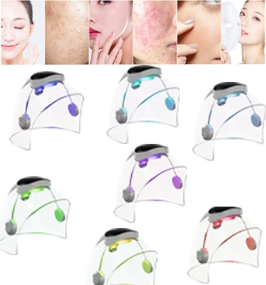 New 7 Color Korean Other Skin Care Products Skin Tightening Nano Spray Facial Panel Led Face Mask Light Therapy With Steamer