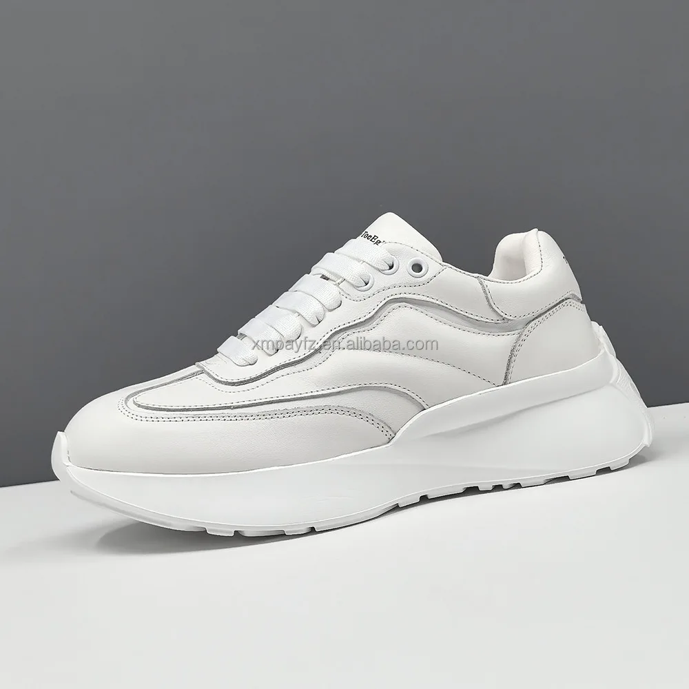 Custom MC Qu Original quality trainer for men designer brand High version cowhide Sports running shoes