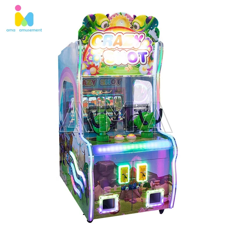 Coin Operated Arcade Crazy Shot Ball Shooting Game Machine Ball Shooting Kids Game Machines For Sale