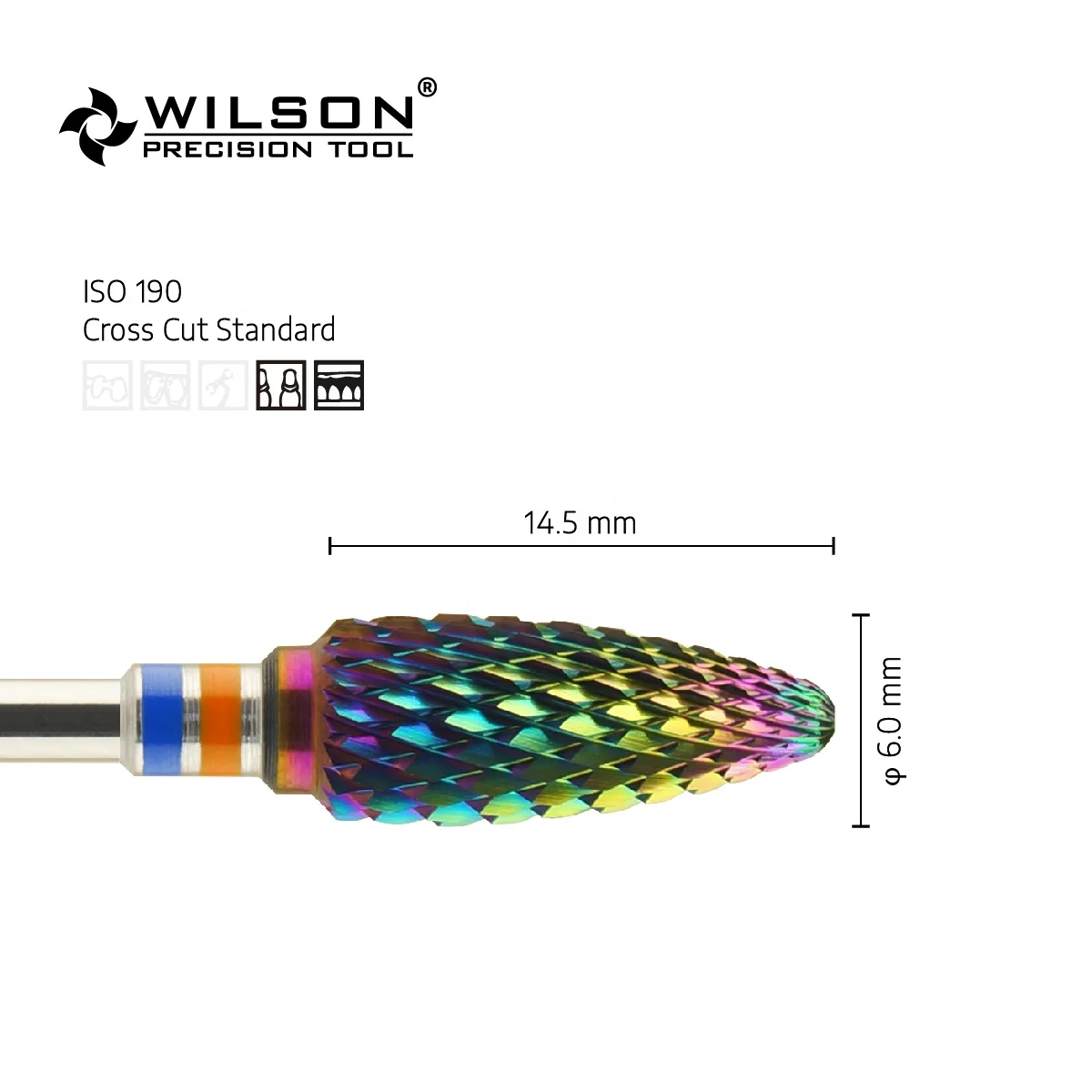 Colorful DLC Coating Increase 5-6 times service life Tungsten Carbide Bit Dental Bur Well Sun