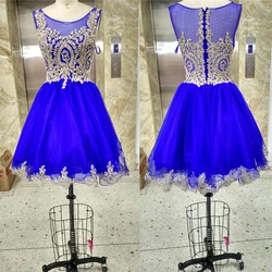 Wholesale A line luxury prom dress embroidery beaded tulle party homecoming dress