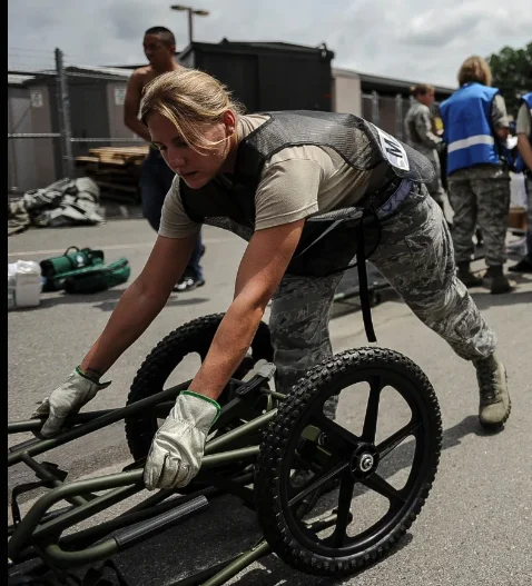 Folding Portable Emergency Transportation Wheeled field Stretcher Carrier Trolley Battle Outdoor Carrying Patients litter Cart