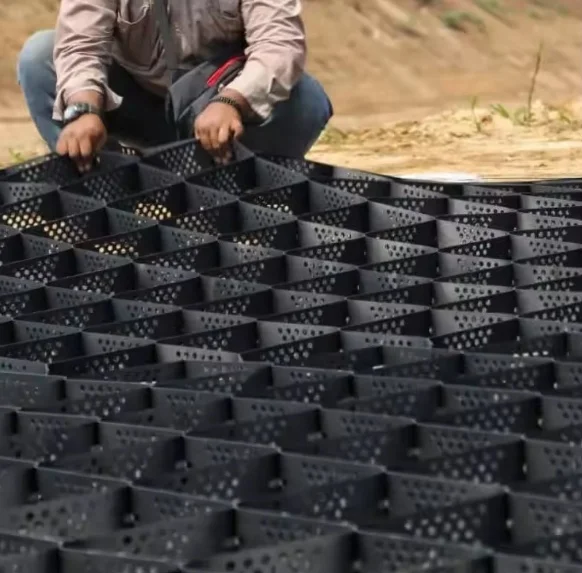 Driveway Geocell Ground Grid Paver  Geo Cell Road  Honeycomb Gravel Grid 20-50mm Height HDPE Geocell