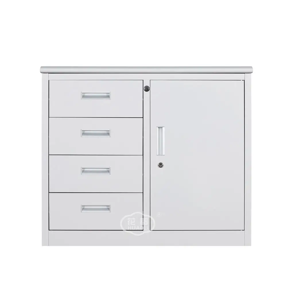 MDF top panel ironing board storage cabinet short filing cabinet with 4 drawer