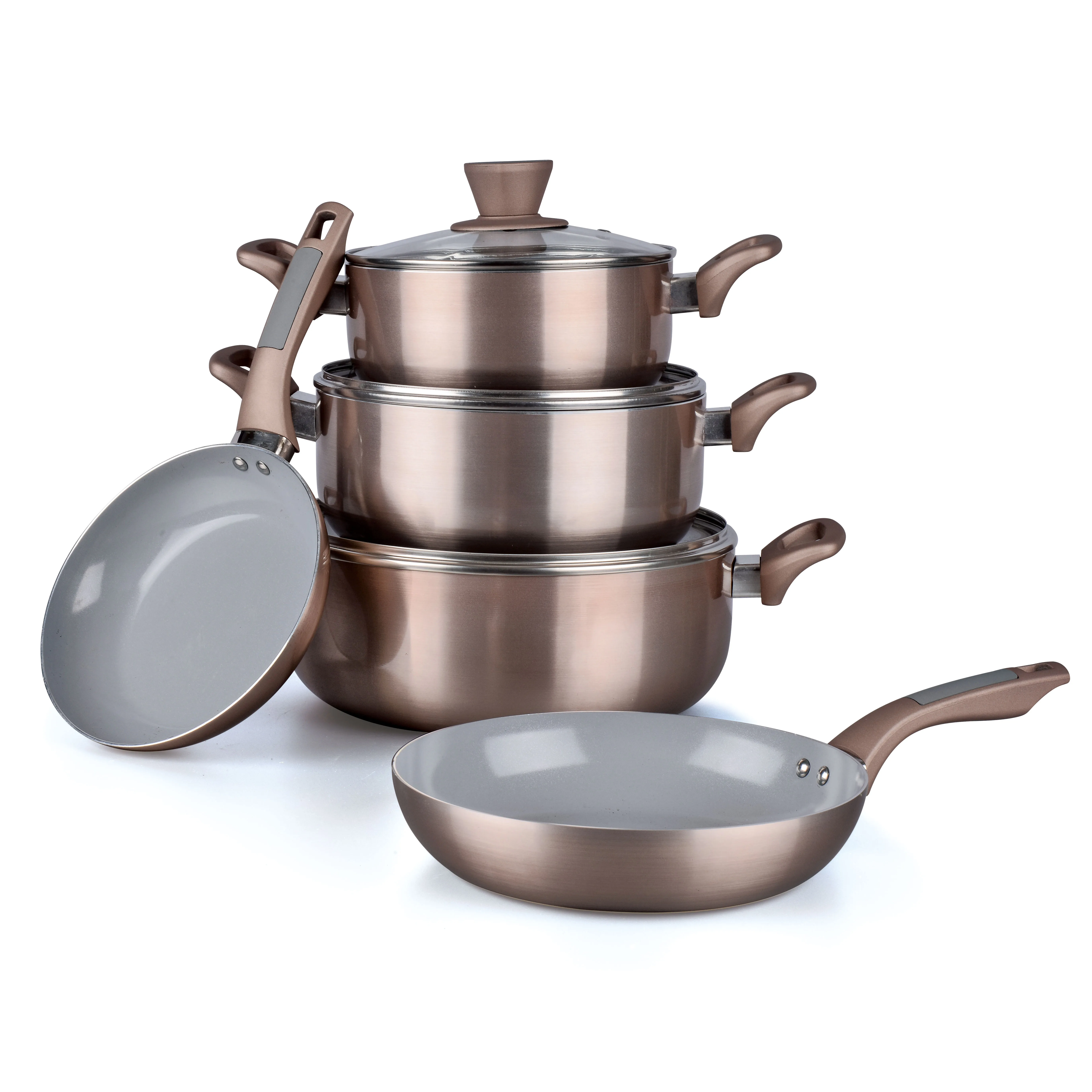 Best Price Aluminum Non-stick White Marble Cookware