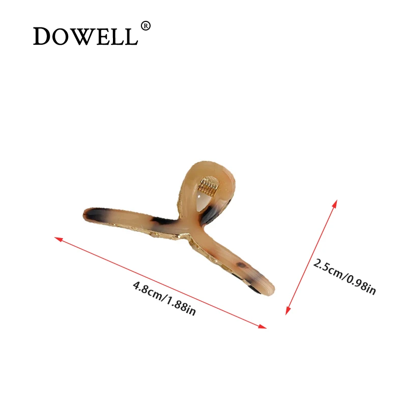 Dowell Support ODM Japanese and Korean Small Size Metal Acetic Acid Hair Claw