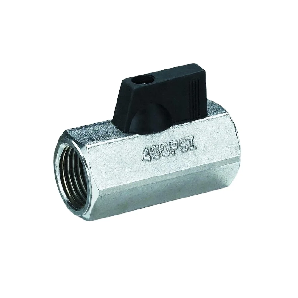 
Mini Brass Ball Valves Chrome Plated Control Valve 