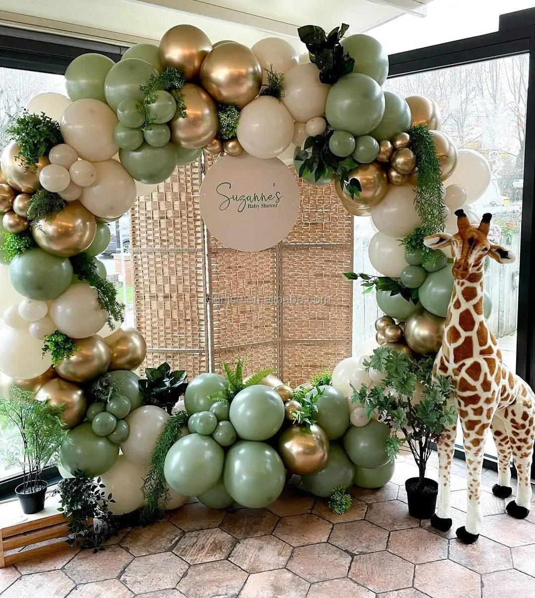 Nice DIY Balloon Arch Garland 155Pcs Balloons Chrome Balloon Garland For Baby Shower Bridal Shower Birthday Party Decorations