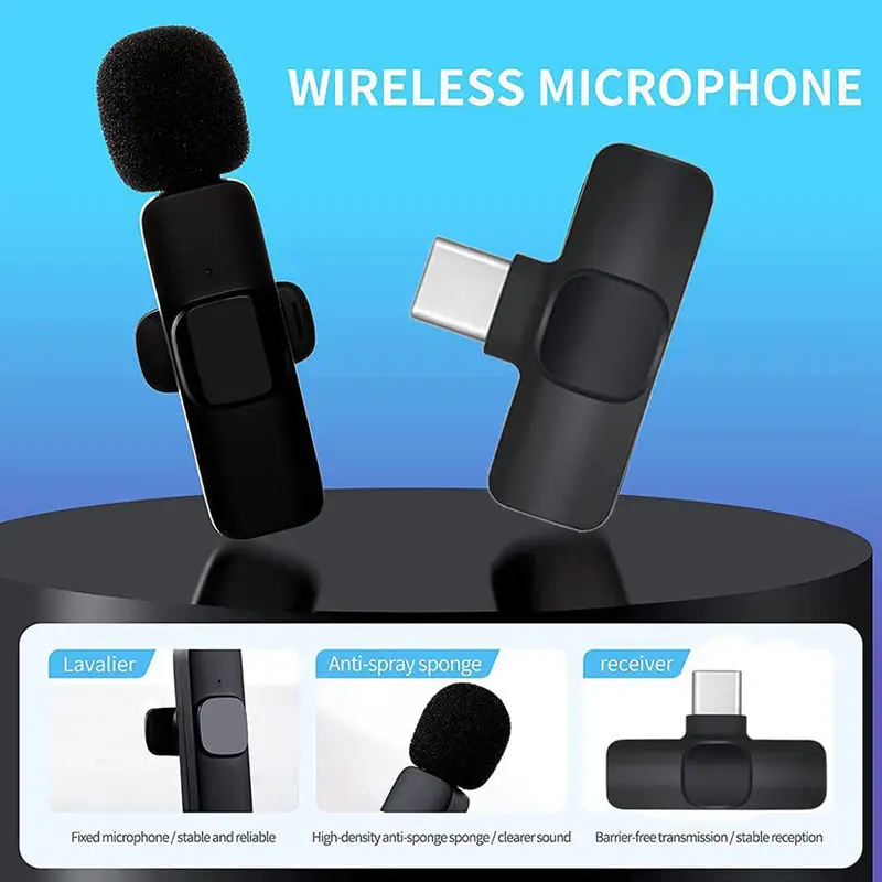 Popular Design Digital Wireless System Portable Microphone For Mobile Phone Professional Lapel Mic