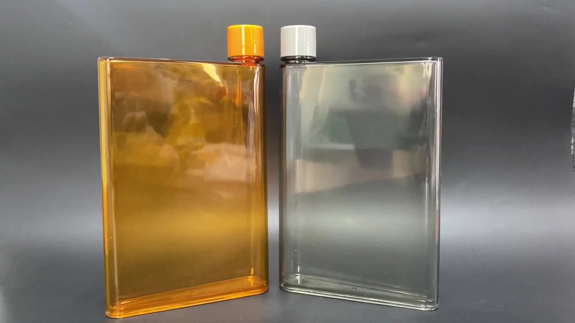 Square Shape A5 Flat Plastic Clear Notebook Water Bottle A5 Flat Plastic Clear Notebook Water Bottle