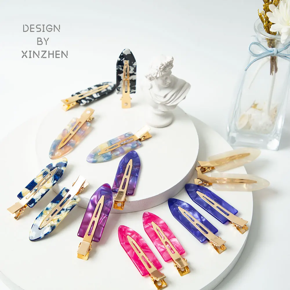 New Fashion Sequins Hairpins Barrettes Headbands Accessories Acetate Hollow Hair Clip Women Girls Cute Acrylic Hair Clips