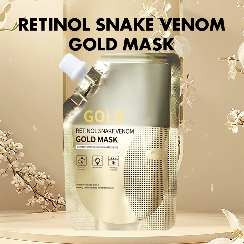 Oem Anti Wrinkle Anti Aging Moisturizing Hydrating Jelly Gel Tear Peel Skin Care Retinol Snake Venom Golden Facial Mask