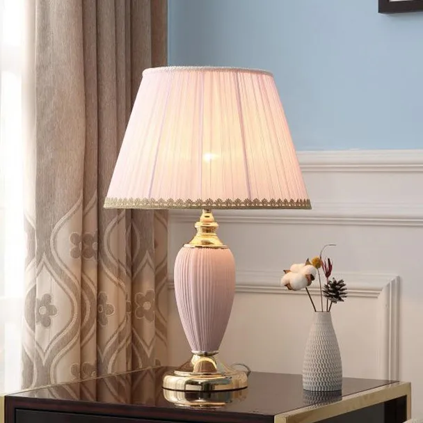 Современная креативная настольная лампа Simig с керамическим покрытием, роскошная фарфоровая лампа для спальни, гостиной, настольная лампа