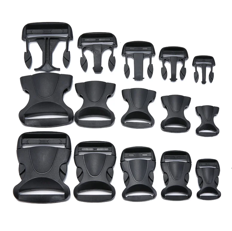 Аксессуары для сумок, пряжки для рюкзаков, школьных сумок, быстросъемная безопасная черная пластиковая пряжка