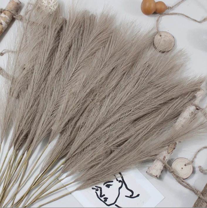 Wedding Faux Natural White Artificial Pampas Grass Artificial Flowers For Home Decoration
