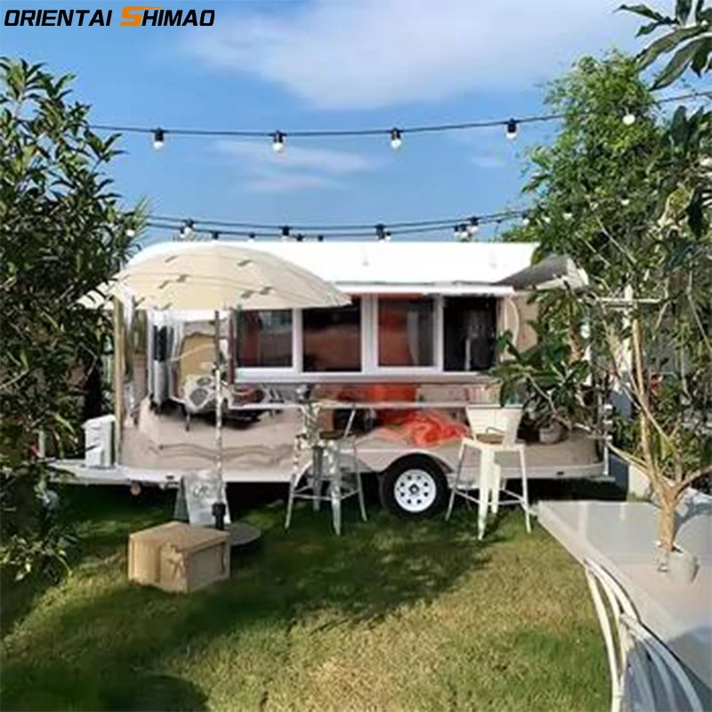 Customized Street Pizza Food Truck Coffee Corn Carts Concession Stand Trailer Food Trailer Fully Equipped US Standards